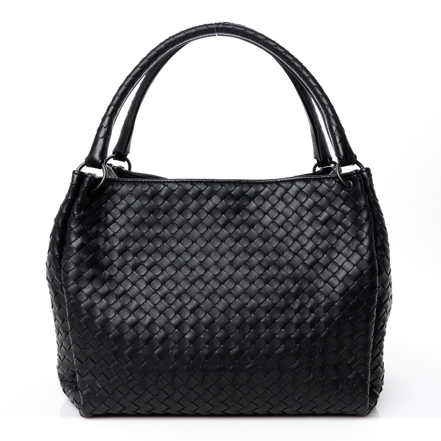 Bottega Veneta Nappa Intrecciato Parachute Bag Black 1 of 12