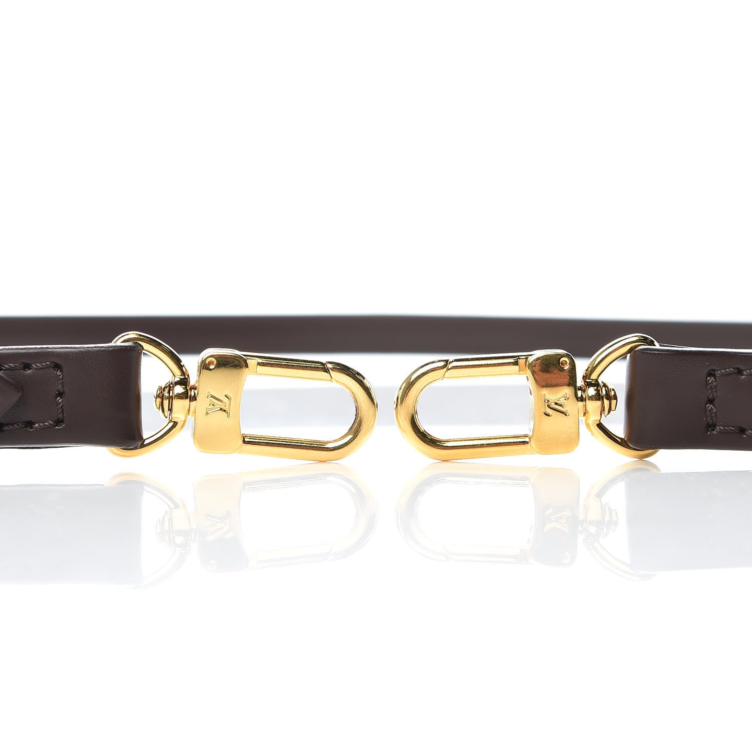 Louis Vuitton Calfskin 12mm Adjustable Shoulder Strap Brown 4 of 4