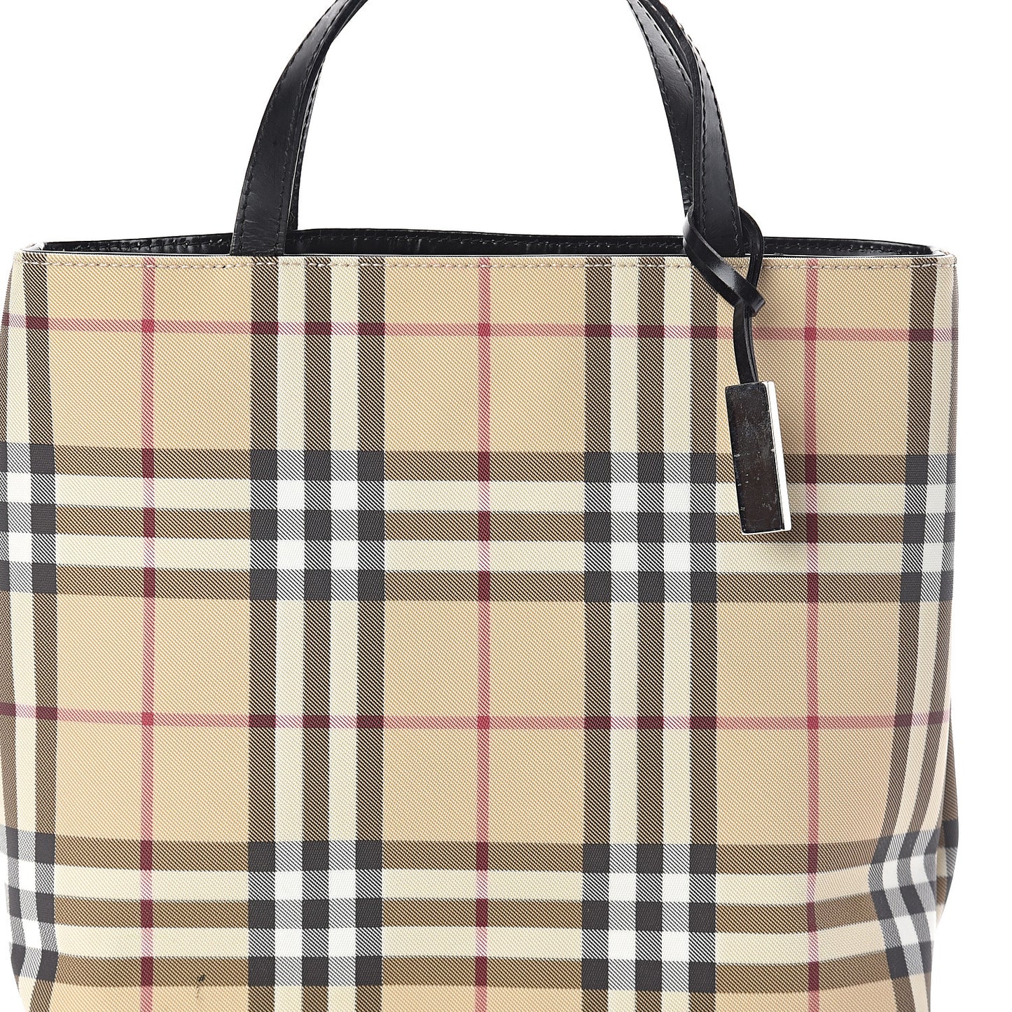 House Check Medium Tote Black