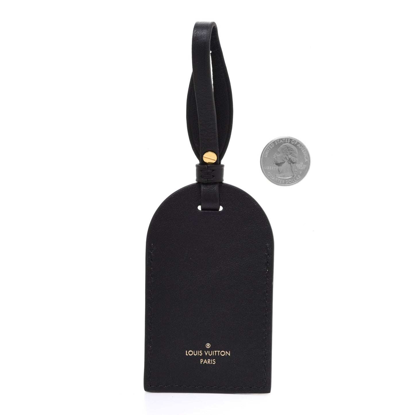 Calfskin Leopard Bag Charm Black