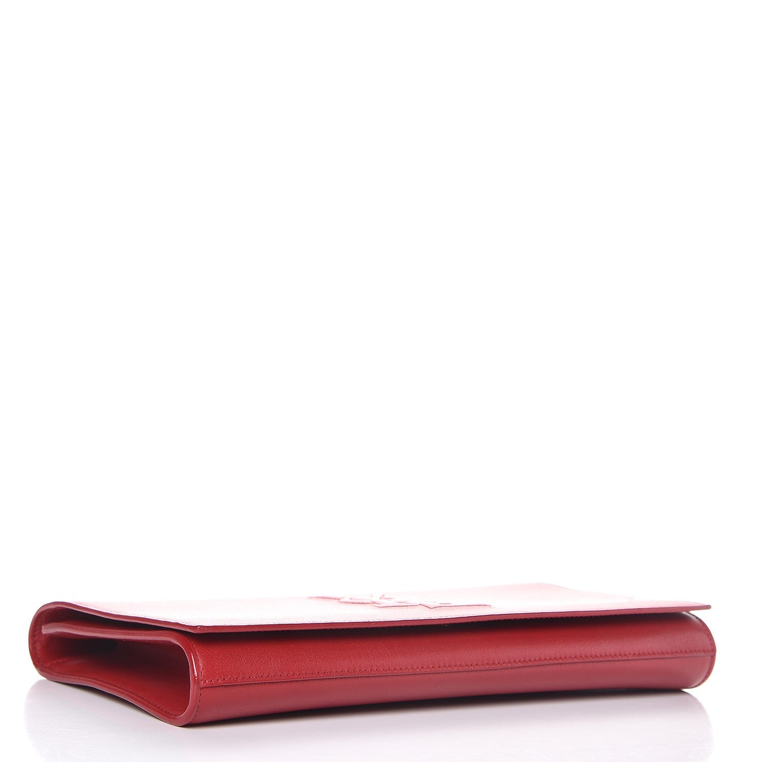 Saint Laurent Calfskin Monogram Large Belle De Jour Clutch Red 4 of 6
