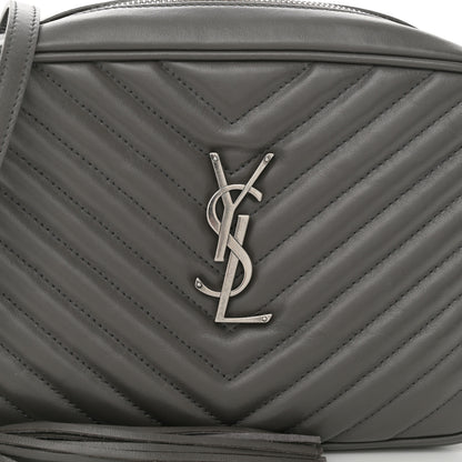 Saint Laurent Calfskin Matelasse Monogram Lou Camera Bag Dark Smog 8 of 12
