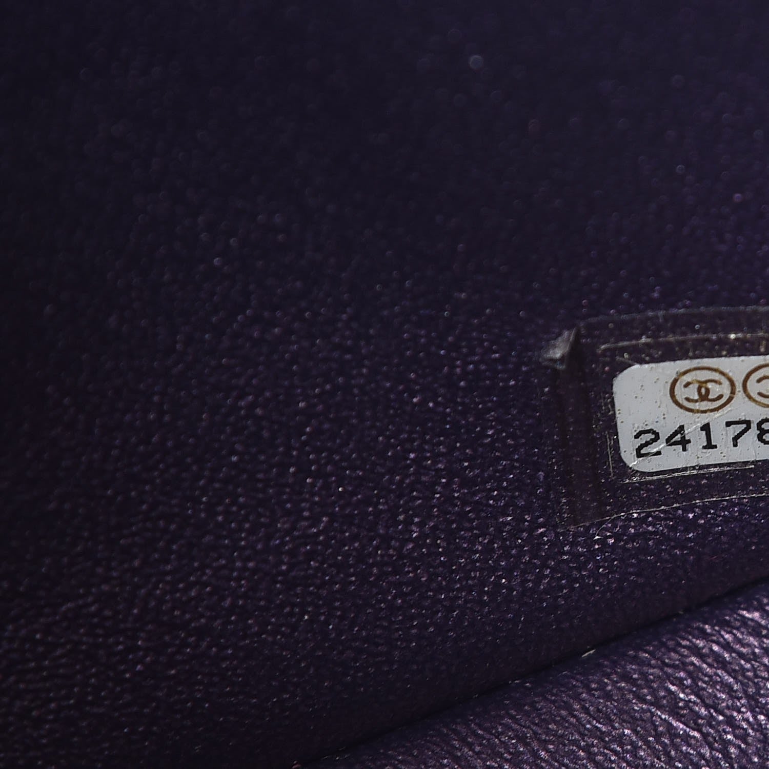 Chanel Iridescent Lambskin Quilted Mini Square Flap Dark Purple 7 of 8