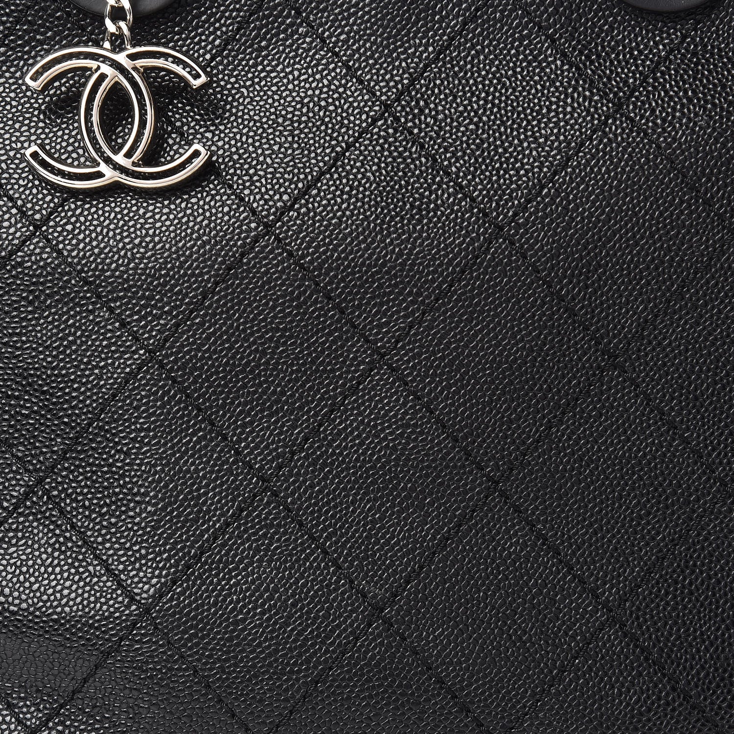 Chanel Grained Calfskin Shopping Fever Tote Black 9 of 21