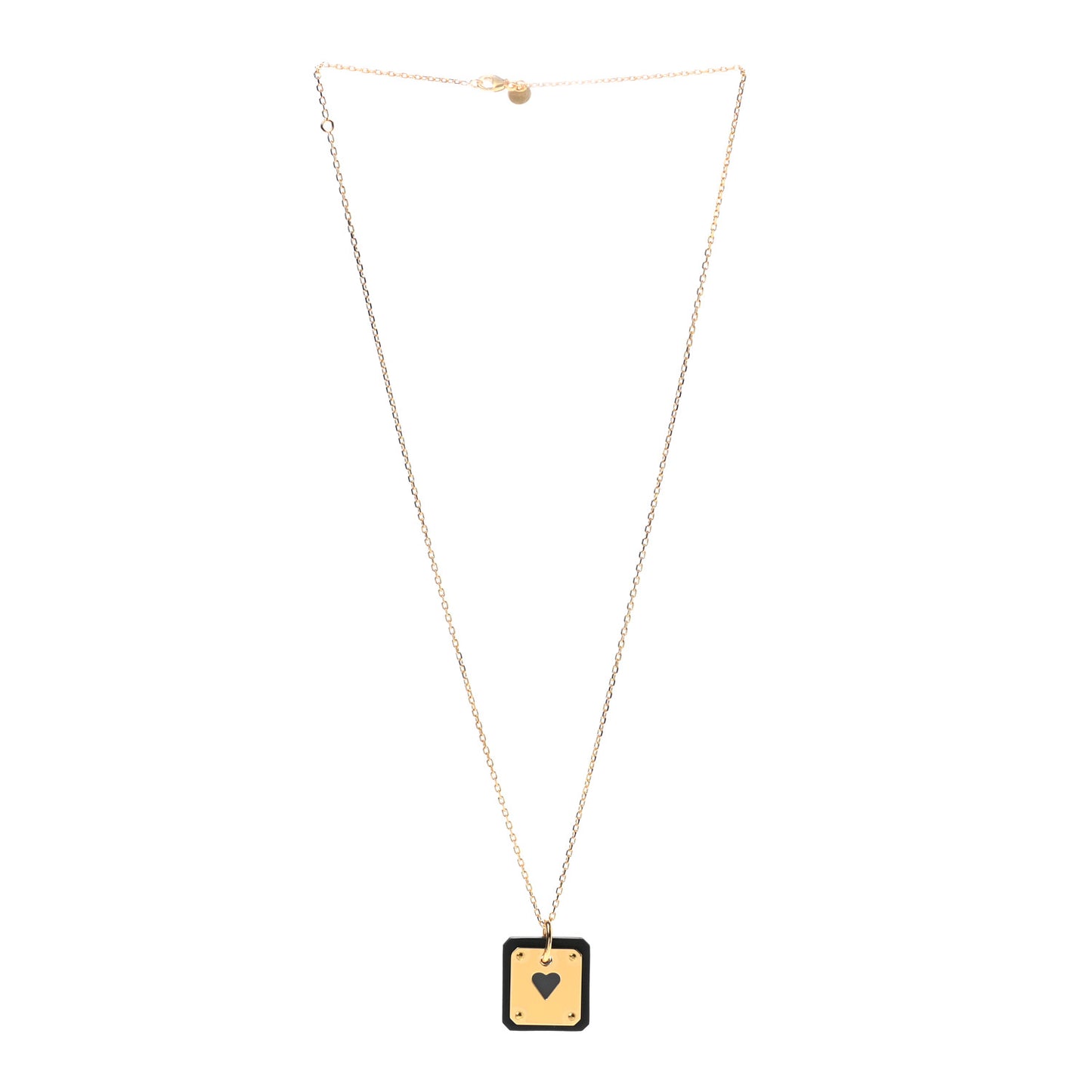 Gold Plated Swift As De Coeur Necklace Black