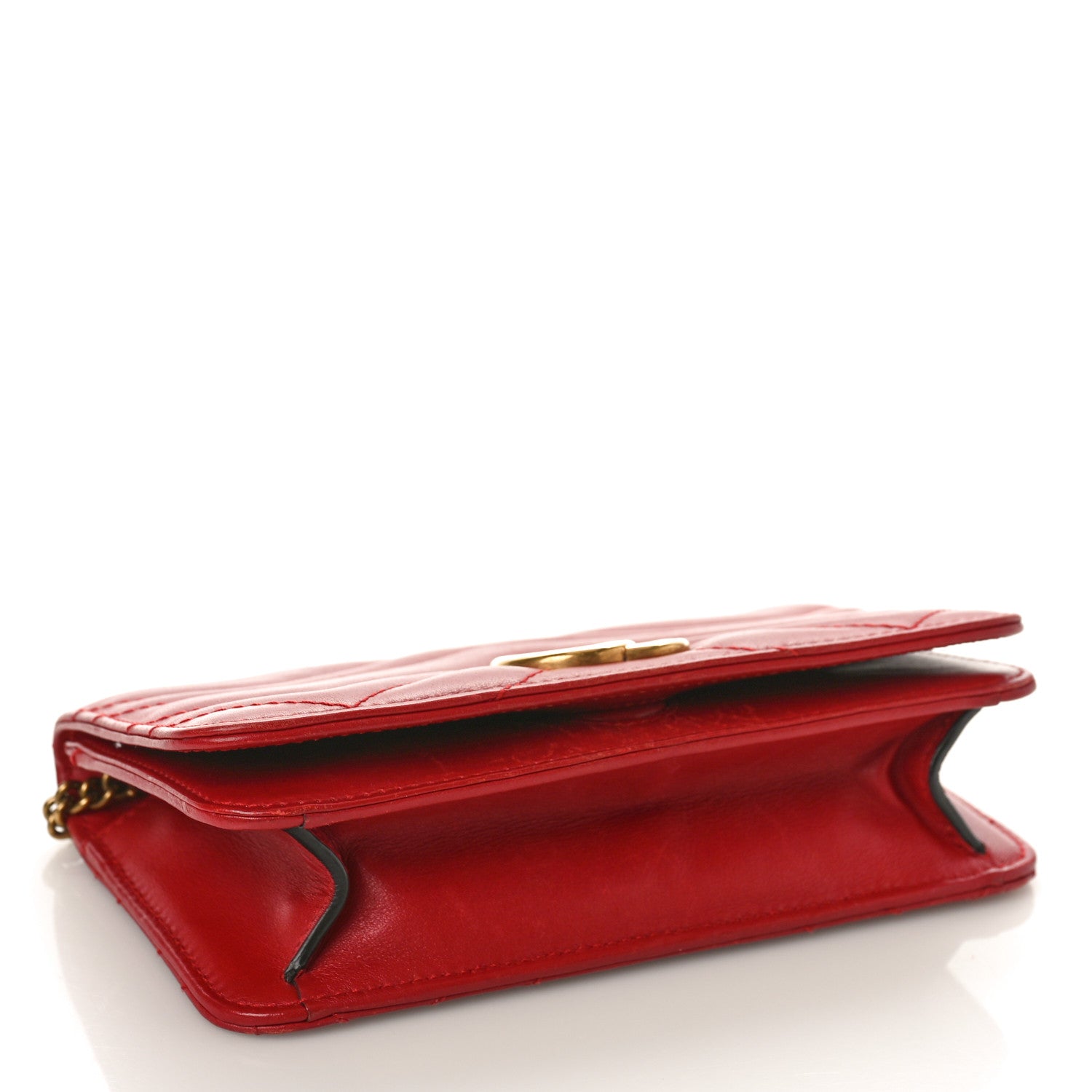 Gucci Calfskin Matelasse GG Marmont Mini Bag Hibiscus Red 4 of 12