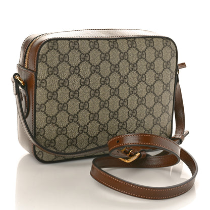 Gucci GG Supreme Monogram Small Horsebit 1955 Shoulder Bag Beige Brown Sugar 3 of 10