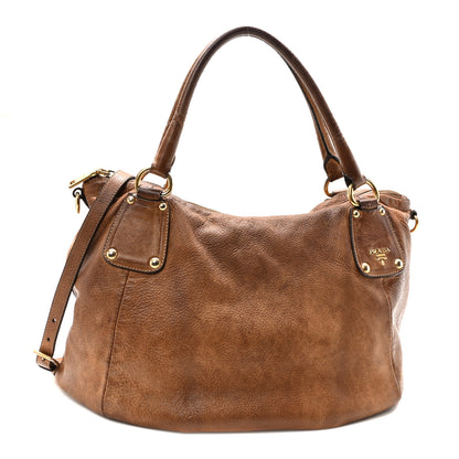 Prada Cervo Shine Tote Nocciolo 1 of 9