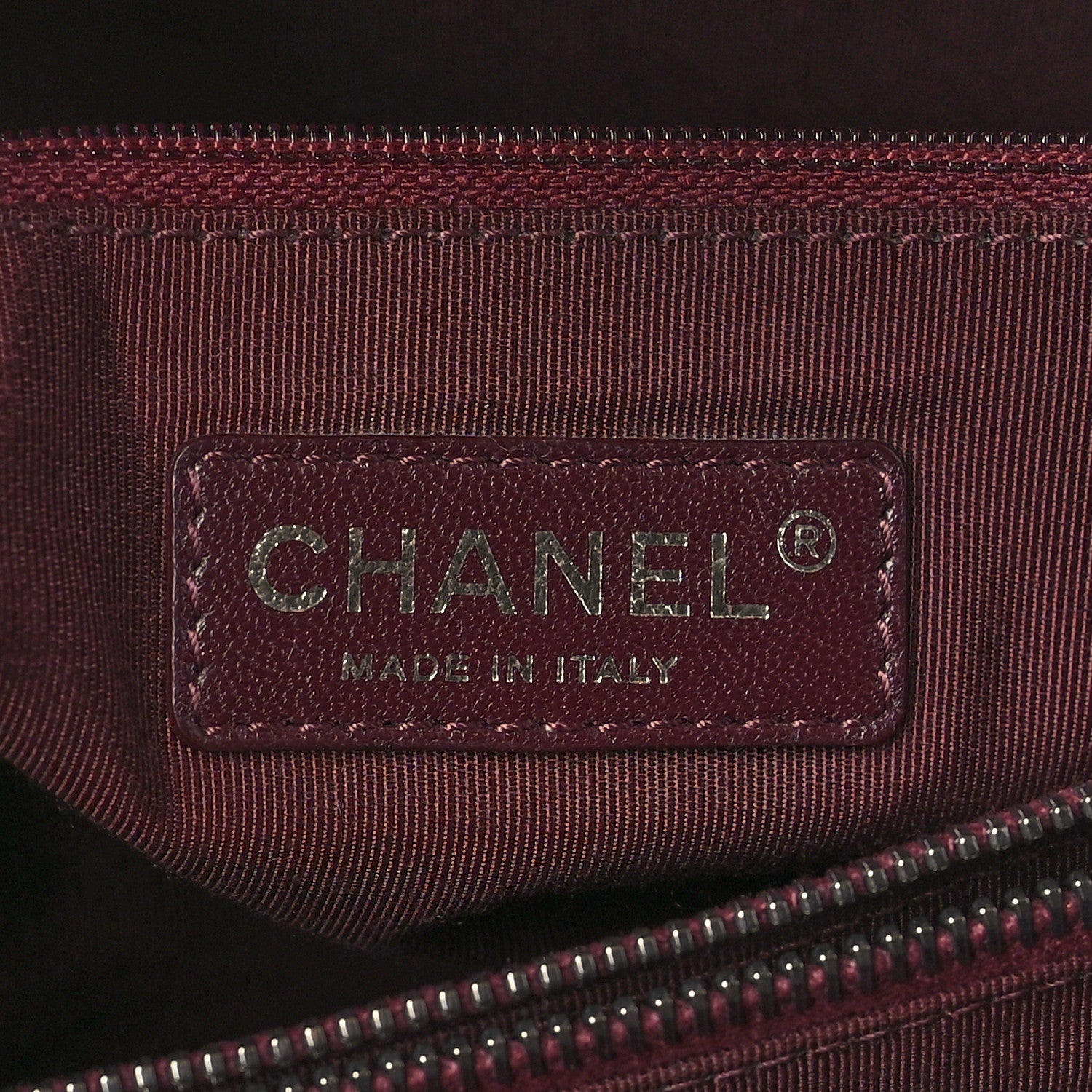 Chanel Denim Quilted Boy Shopping Tote Black 6 of 10
