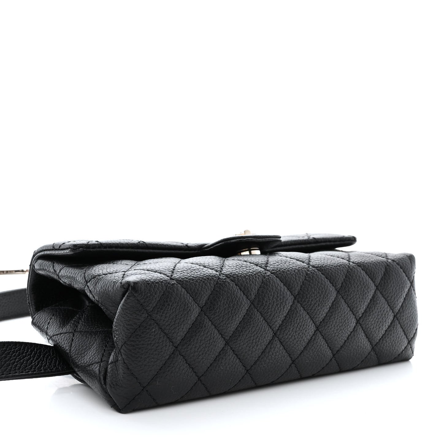 Grained Calfskin Quilted 2.55 Reissue Flap Belt Bag Clutch Black