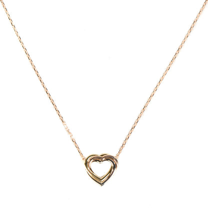 Cartier 18K Pink Yellow White Gold Trinity Heart Necklace 1 of 7