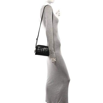 Bottega Veneta Polished Nappa Intrecciato Metallic Knot Mini Loop Camera Bag Black 2 of 9