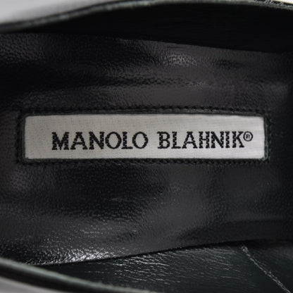 FASHIONPHILE MANOLOBLAHNIKPatent100thAnniversaryPumps9.5BlackGreen 8 of 8