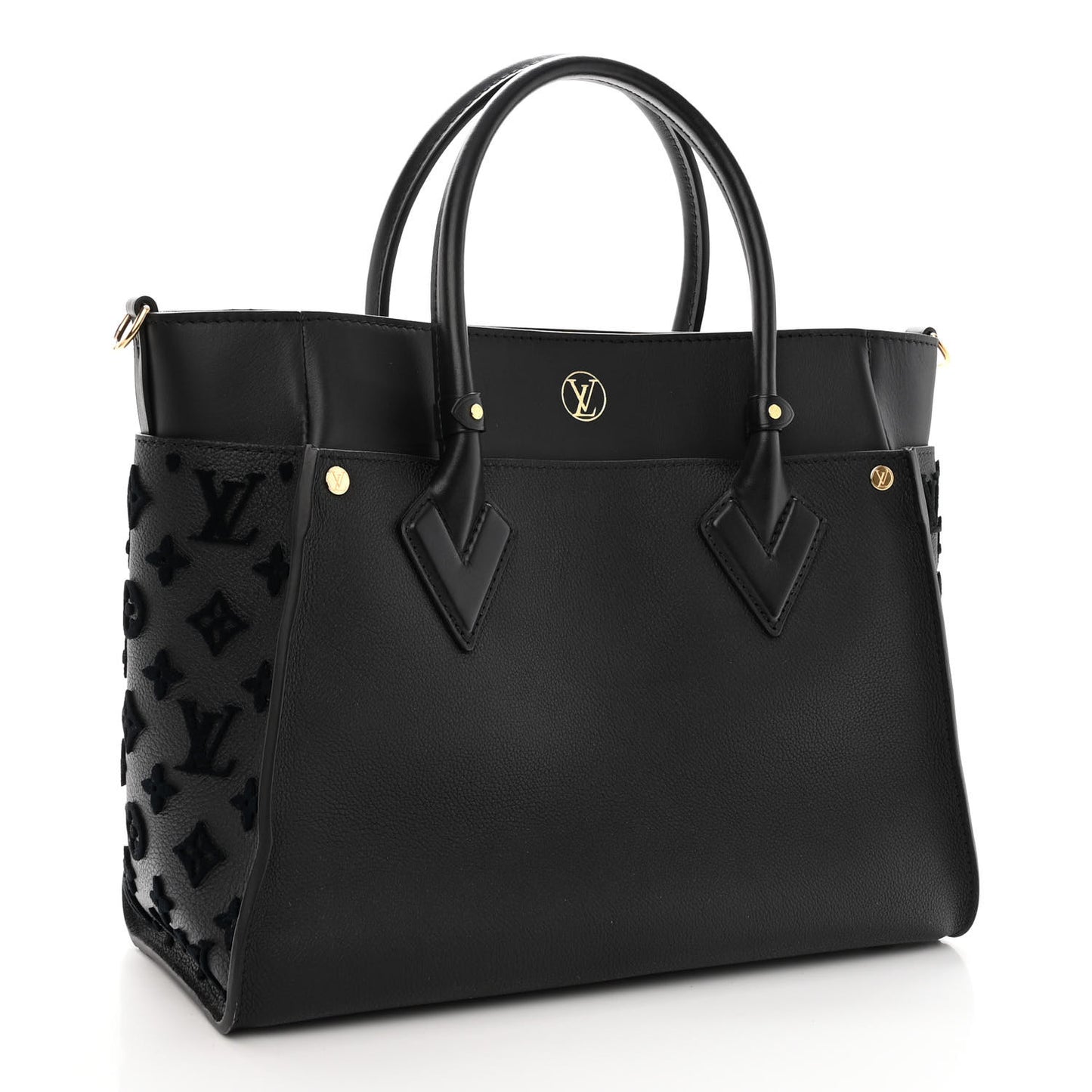 Calfskin Monogram Tufting On My Side Black