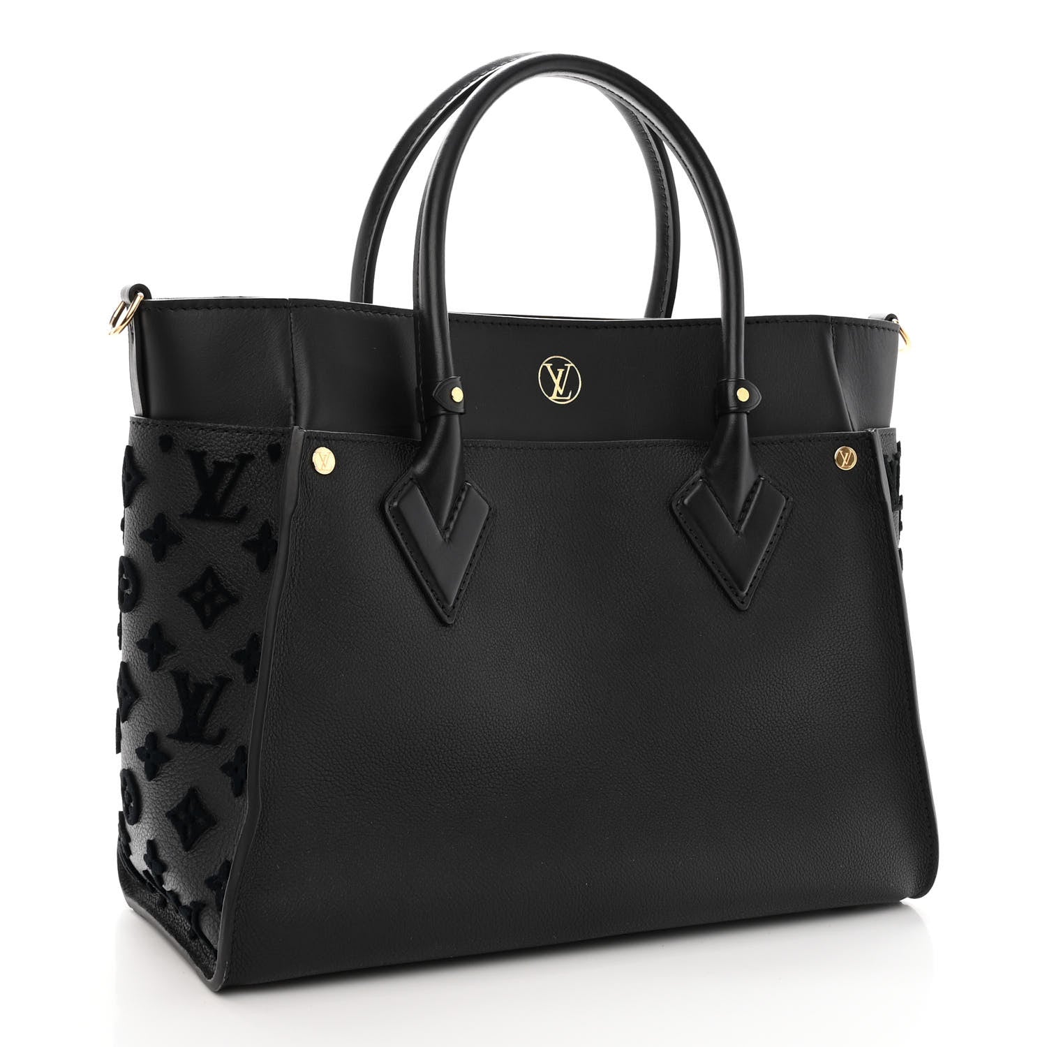 Louis Vuitton Calfskin Monogram Tufting On My Side Black 2 of 9