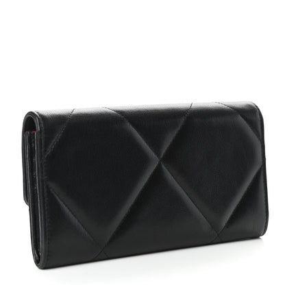 Chanel Lambskin Quilted Chanel 19 Flap Wallet Black 3 of 8