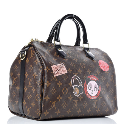 Louis Vuitton Monogram My World Tour Speedy Bandouliere 30 Black 3 of 12