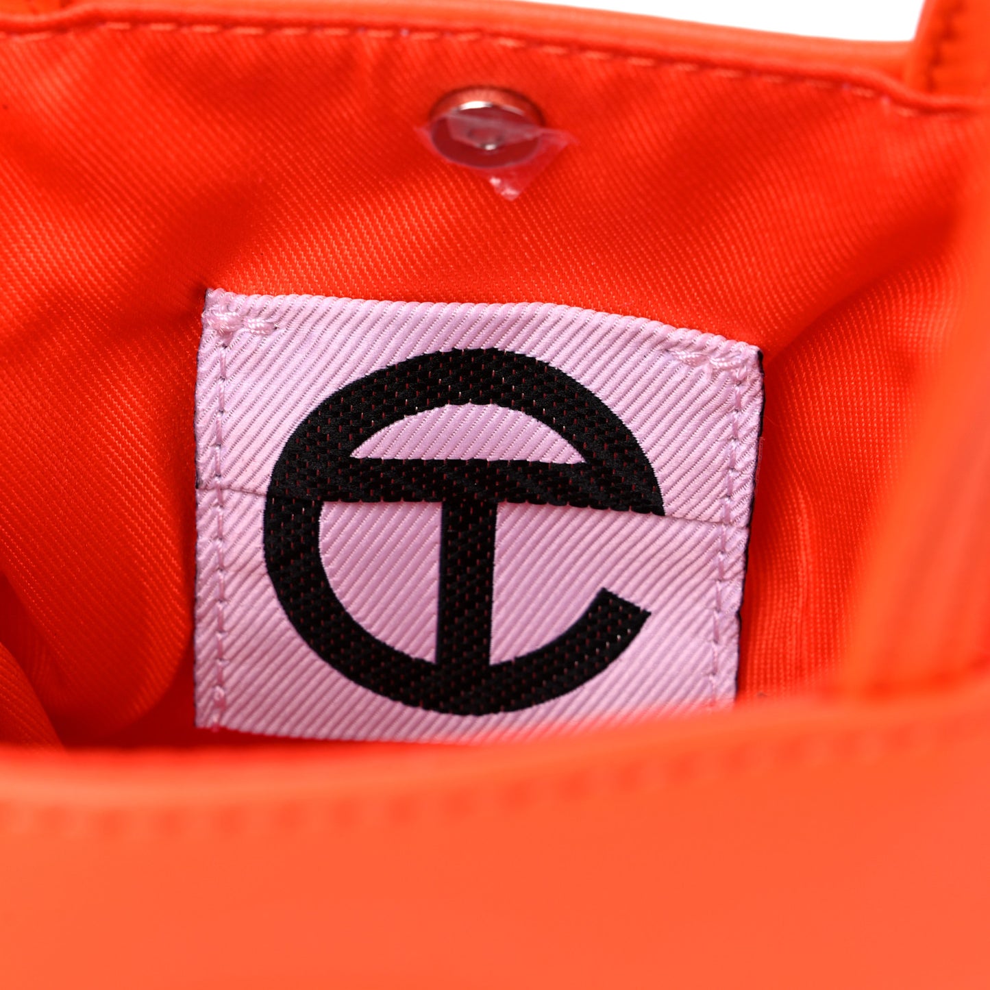 Vegan Leather Small Shopping Bag Orange
