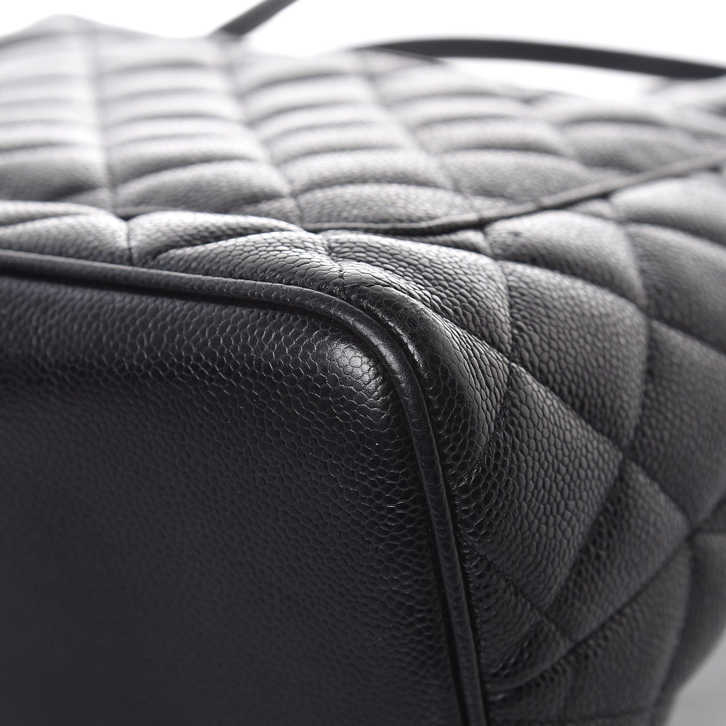 Caviar Quilted Medallion Tote Black