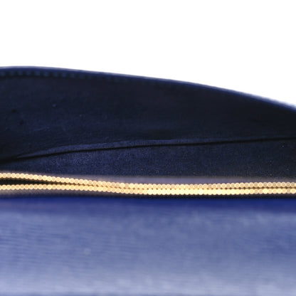 Gucci Shangai Calfskin Polka Dot Horsebit 1955 Wallet On Chain Blue Orange Sailor Blue 5 of 10