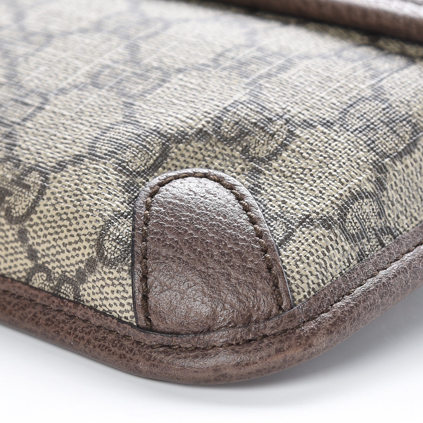 GG Supreme Monogram Neo Vintage Web Belt Bag Brown