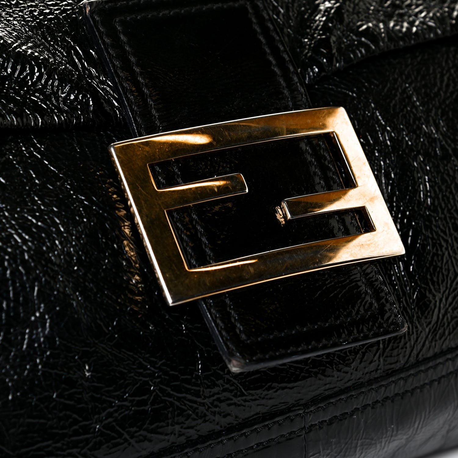 Fendi Vitello Naplak Large Convertible Baguette Black 7 of 8