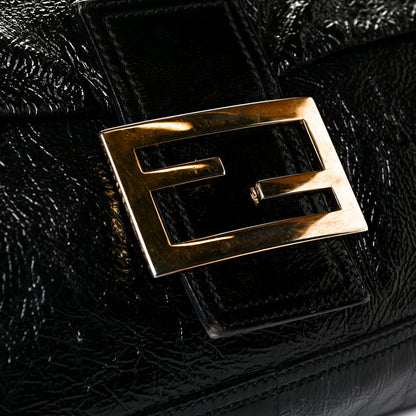 Fendi Vitello Naplak Large Convertible Baguette Black 7 of 8