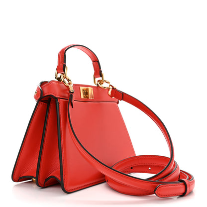 Fendi Shiny Nappa Petite Peekaboo I SEE U Satchel Papavero 3 of 10