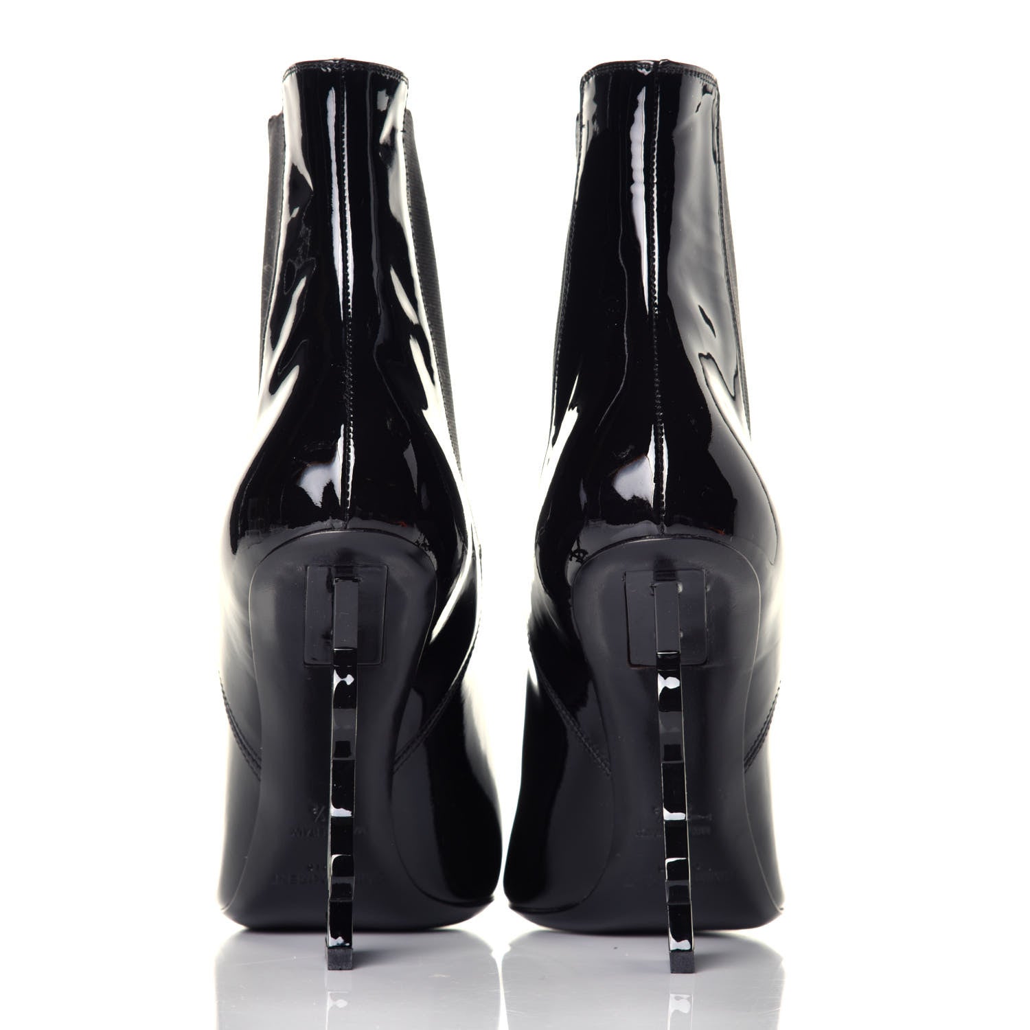 Saint Laurent Patent Opyum Ankle Boot 37.5 Black 5 of 10