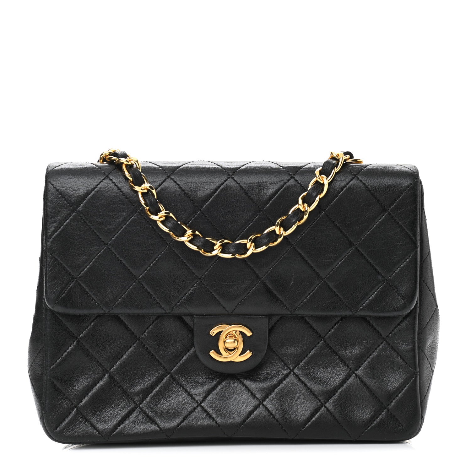Chanel Lambskin Quilted Small Single Flap Black 1 of 11