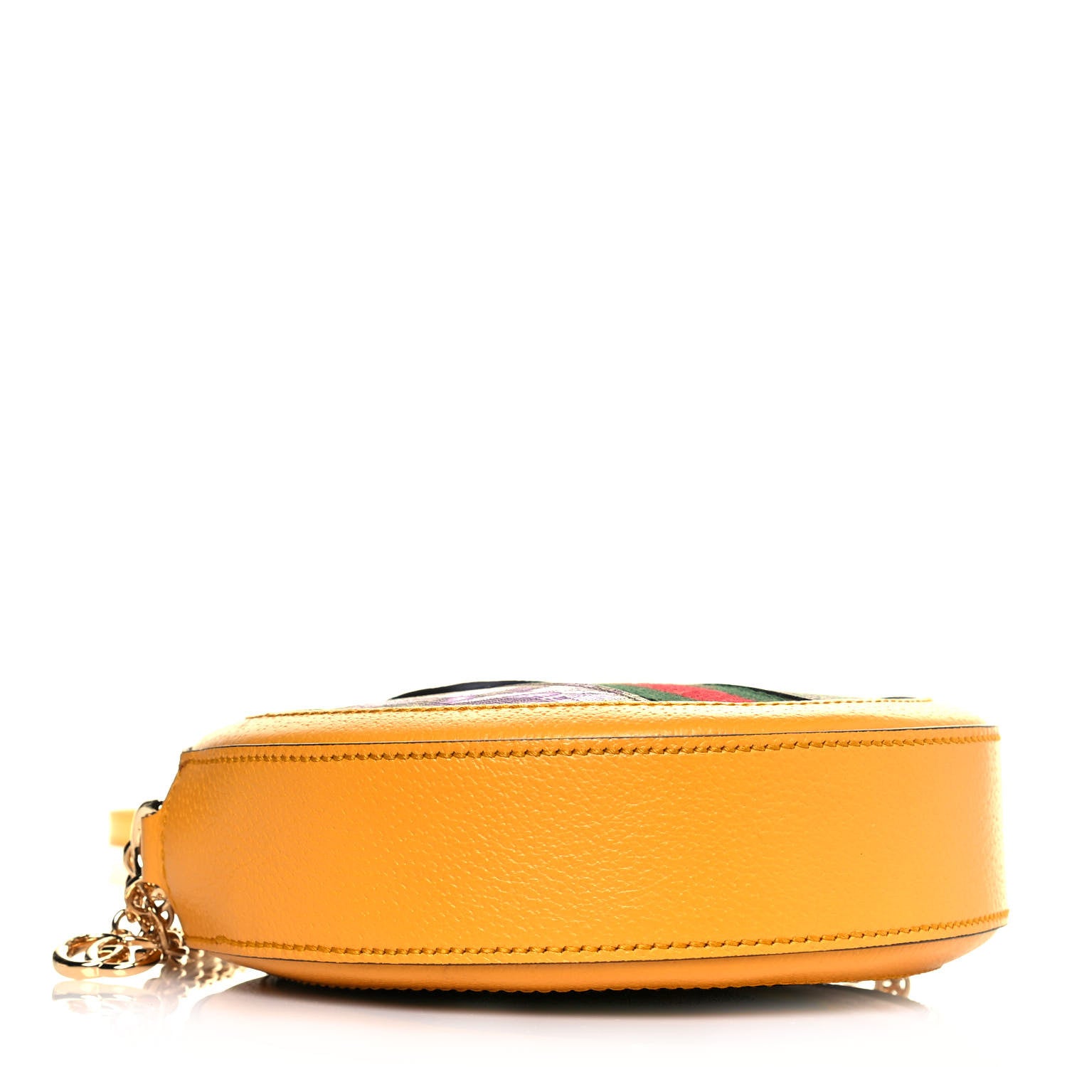 Gucci GG Supreme Monogram Flora Web Mini Ophidia Round Shoulder Bag Beige Multicolor Crop 4 of 9