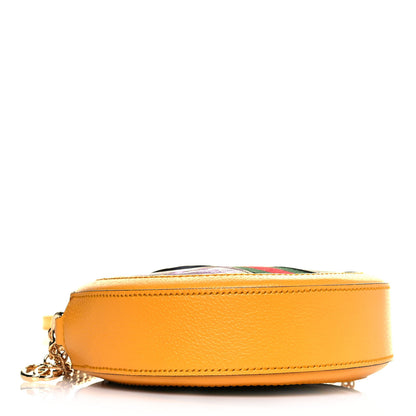 Gucci GG Supreme Monogram Flora Web Mini Ophidia Round Shoulder Bag Beige Multicolor Crop 4 of 9