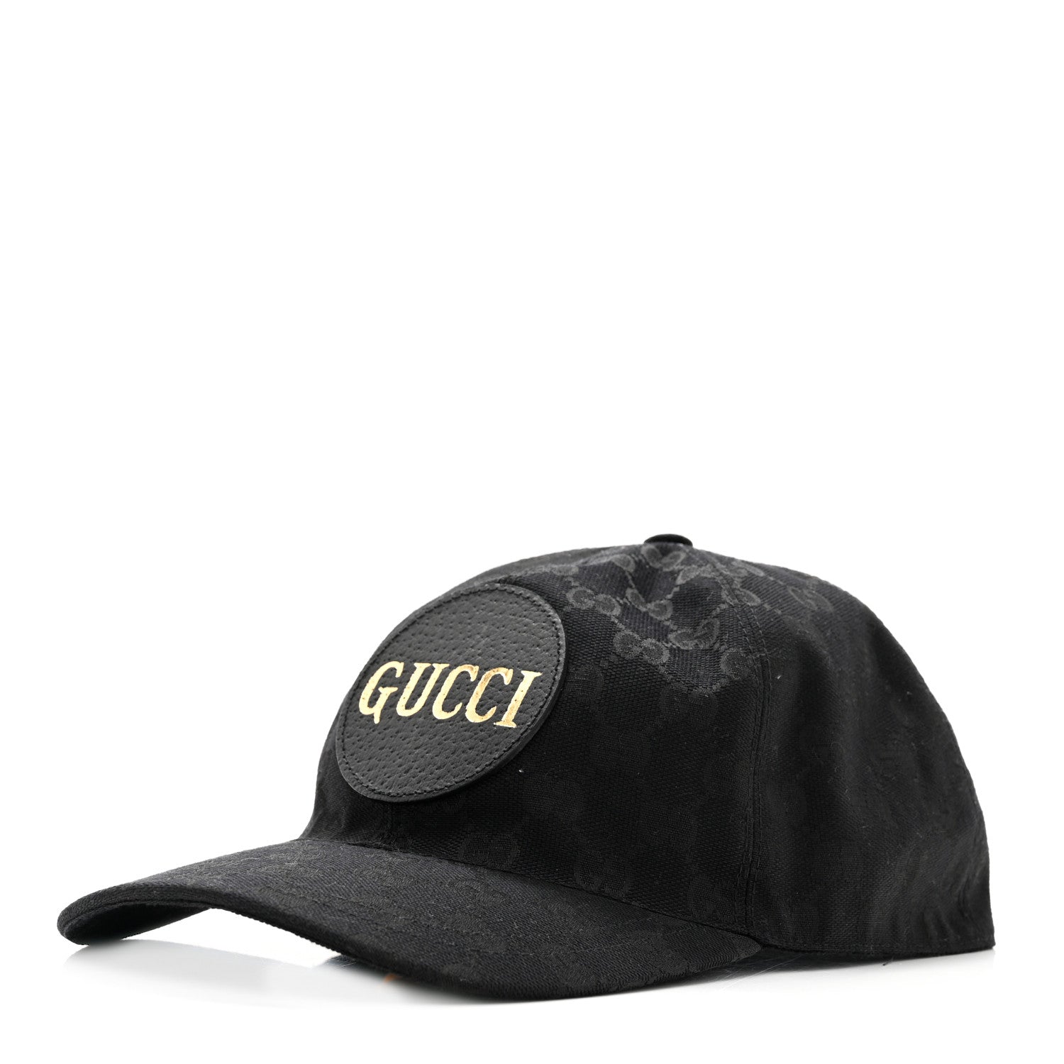 Gucci Monogram Textured Dollar Calfskin Zeno Baseball Hat M Black 1 of 11