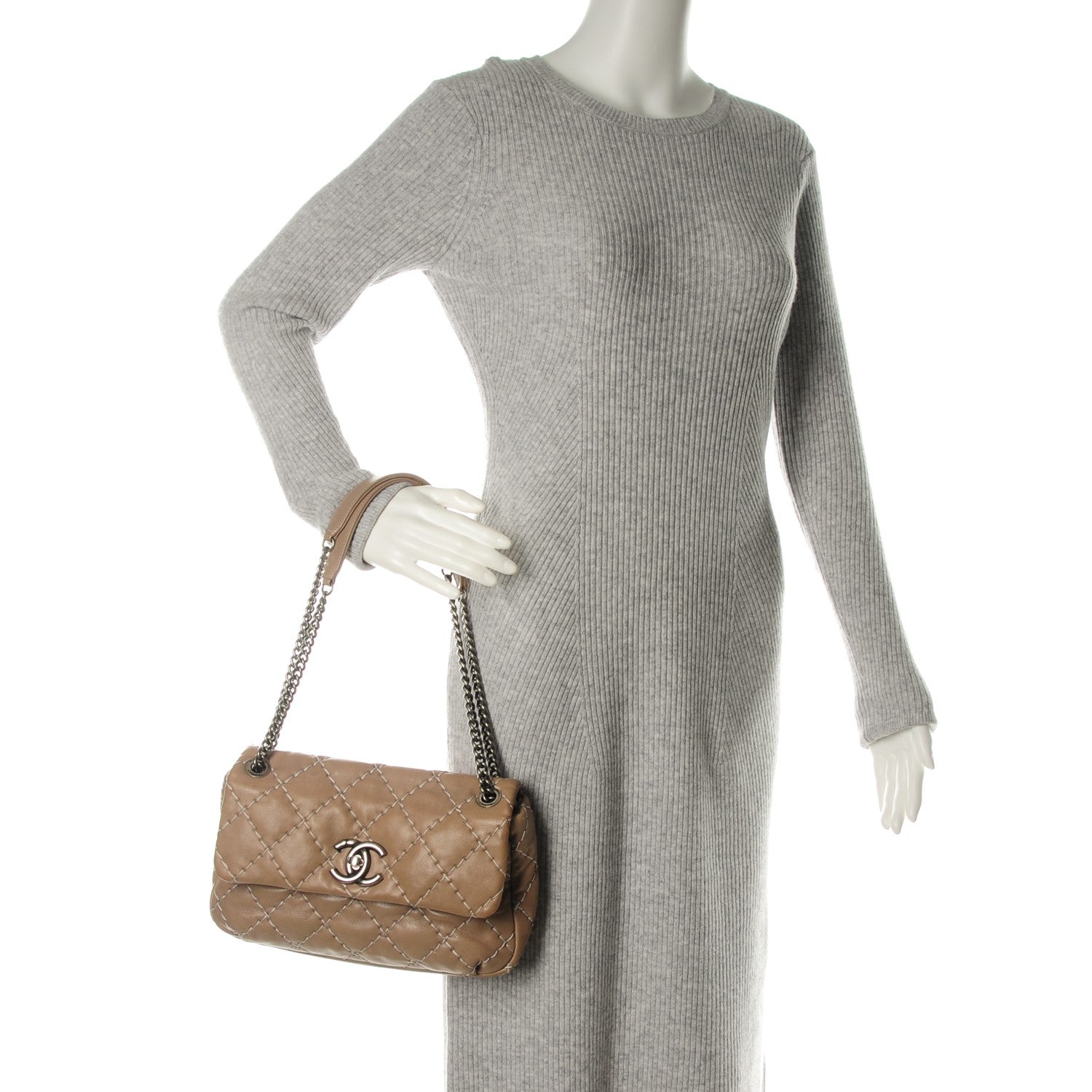 Chanel Calfskin Ultimate Stitch Flap Beige 2 of 7
