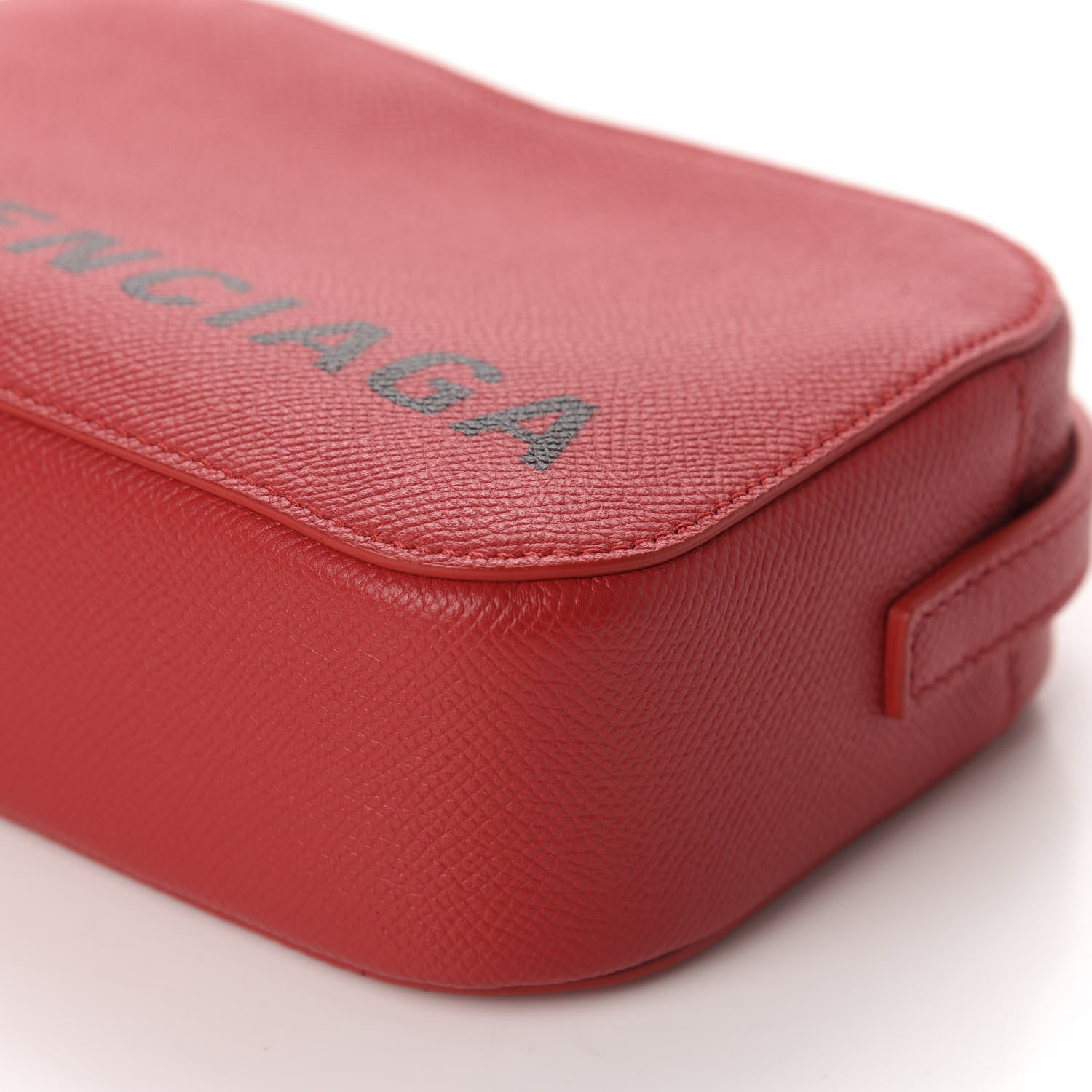 Balenciaga Signature Grained Calfskin Logo XS Ville Camera Bag Rouge Lantern Black 7 of 10