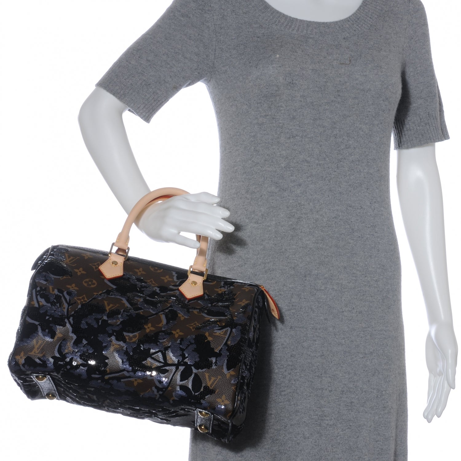 Louis Vuitton Monogram Fleur De Jais Sequins Speedy 30 2 of 7