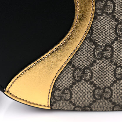 Gucci GG Supreme Monogram Small Osiride Shoulder Bag Black Gold 13 of 13