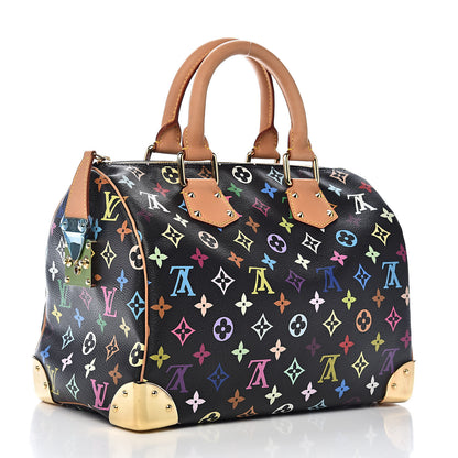 Louis Vuitton Monogram Multicolor Speedy 30 Black 4 of 10