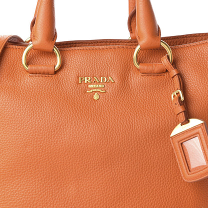 Prada Vitello Daino Tote Papaya 9 of 10