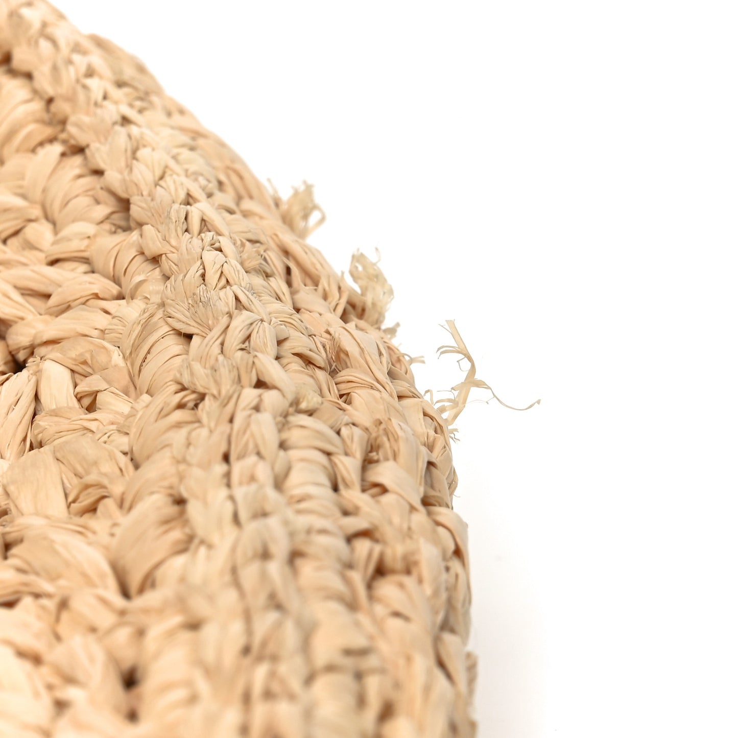 Raffia Calfskin Triomphe Panier Hobo Bag Natural Tan