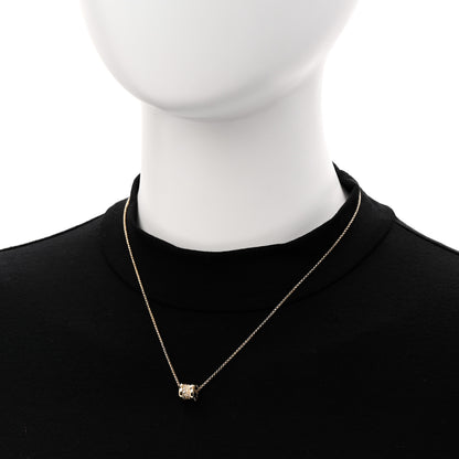 Bulgari 18K Yellow Gold Diamond Small B.Zero1 Pave Pendant Necklace 2 of 5