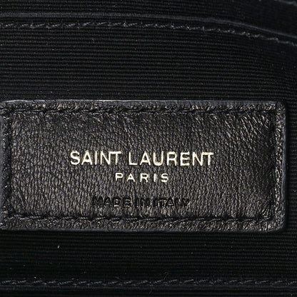 Saint Laurent Grained Lambskin Quilted Mini Becky Double Zip Bag Blue Charron 6 of 12