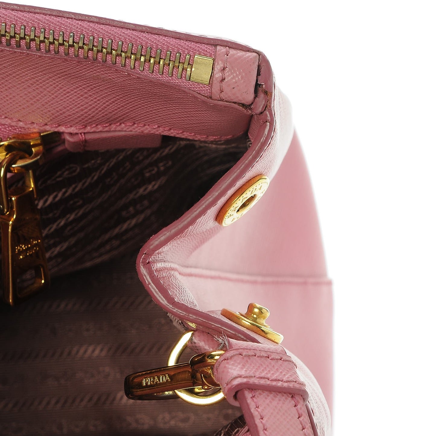 Saffiano Medium Galleria Double Zip Tote Geranio
