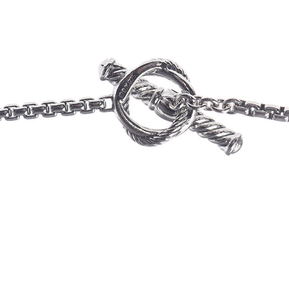 David Yurman Sterling Silver Pearl Infinity Station Chain Necklace 4 of 4
