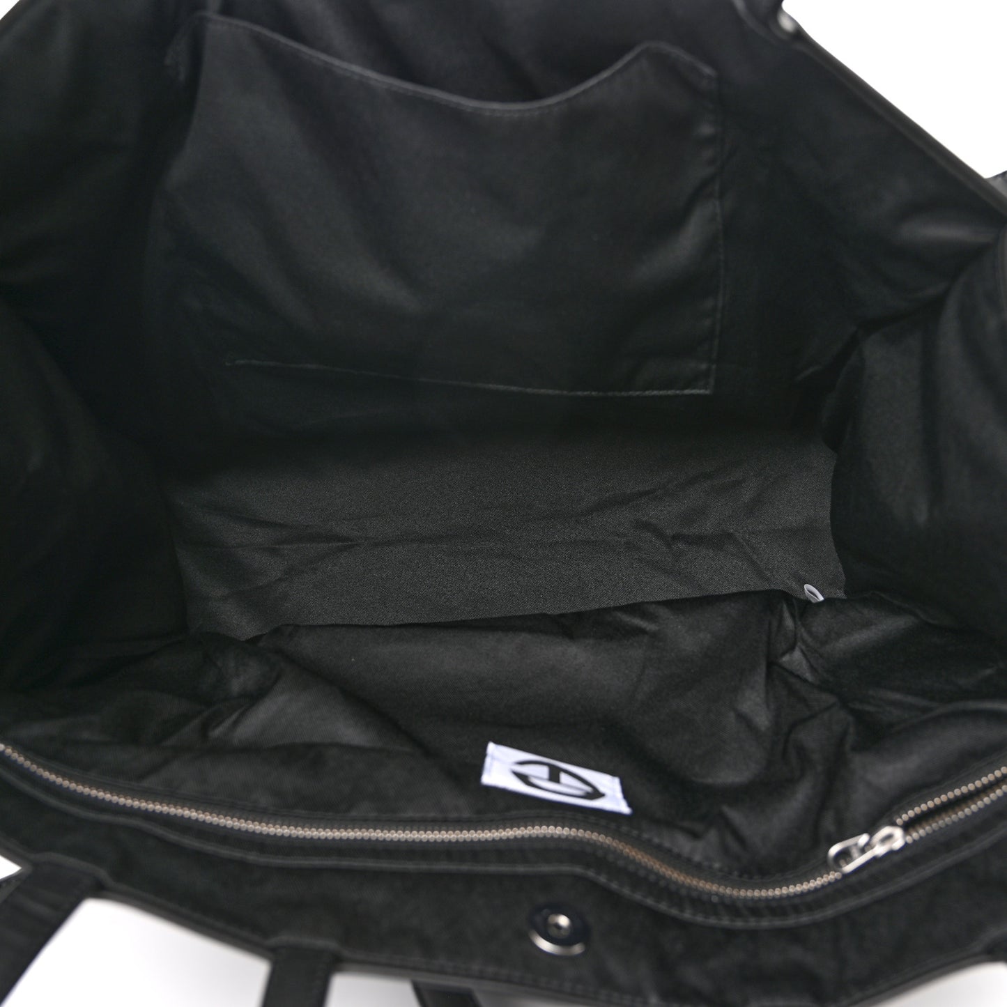Vegan Leather Large Shopping Bag Black