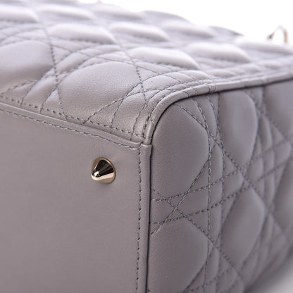 Christian Dior Lambskin Cannage Medium Lady Dior Grey 12 of 15