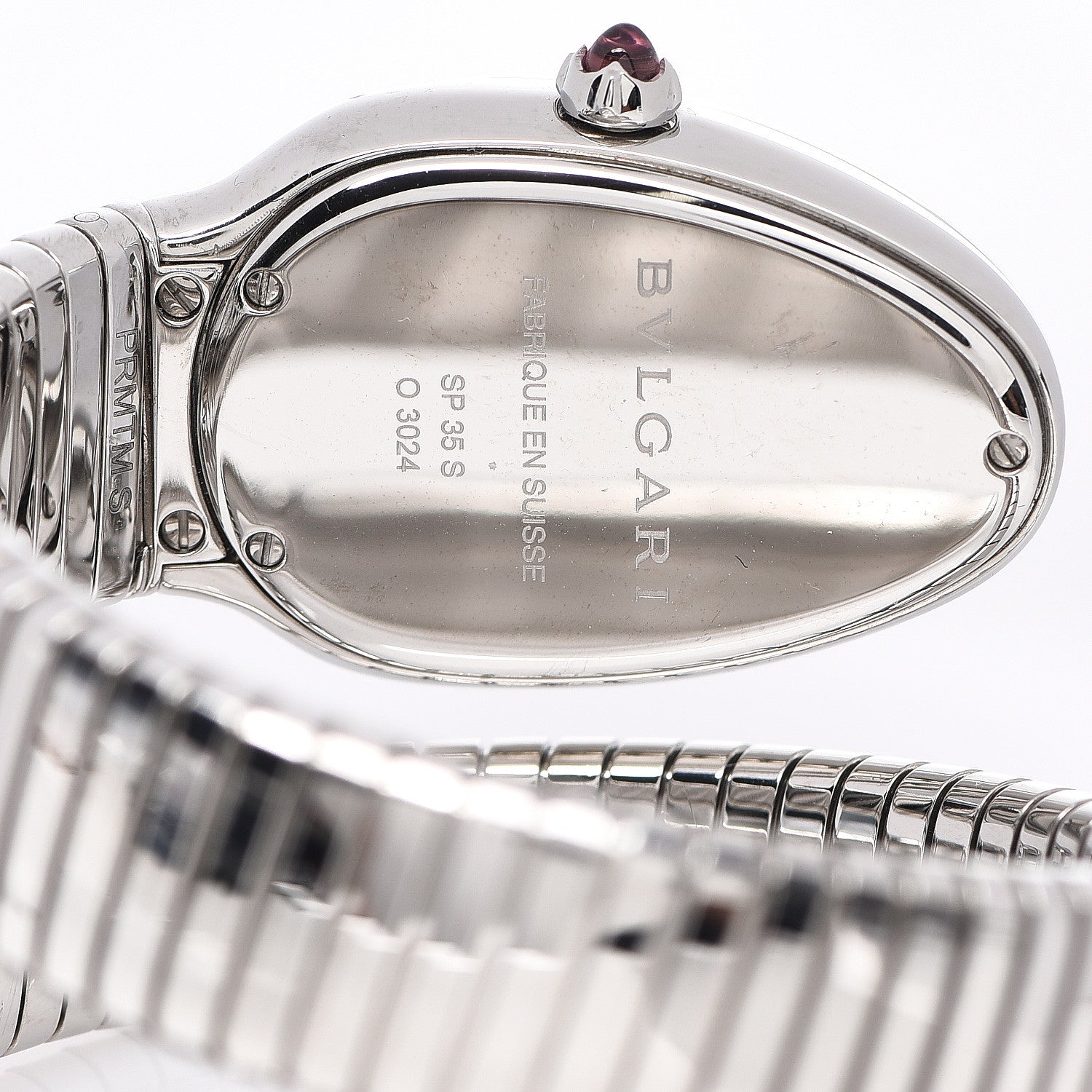Bulgari Stainless Steel Diamond Bezel 35mm Serpenti Tubogas Quartz Watch 4 of 4