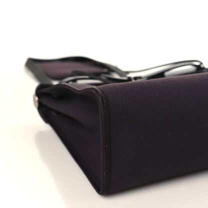 Hermes Military Toile Vache Hunter Herbag Zip 31 PM Prune 9 of 10
