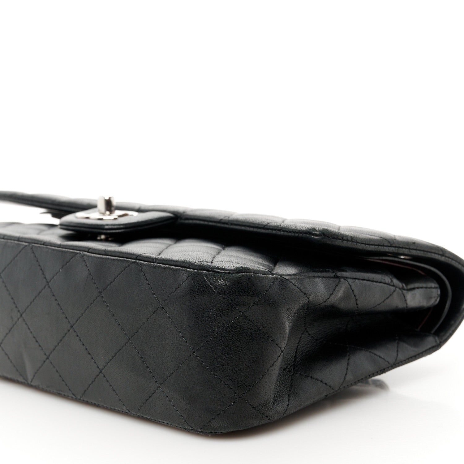 Chanel Lambskin Quilted Medium Double Flap Black 11 of 11