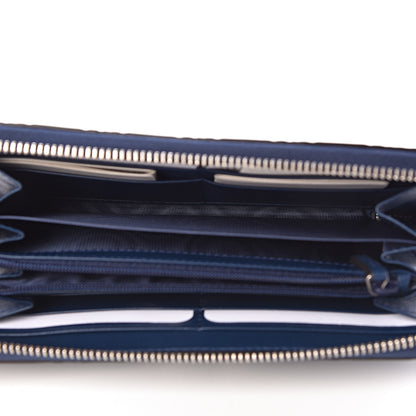 Gucci X MLB Guccissima Signature NY Yankees Embroidered Zip Around Wallet Royale Ivory 5 of 7